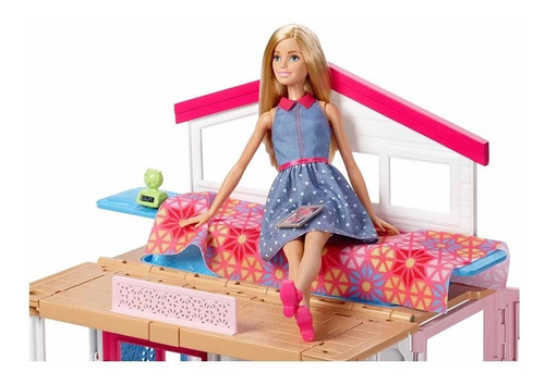 Set De Juego Barbie Casa Glam 2 Pisos Muñeca Y Accesorios