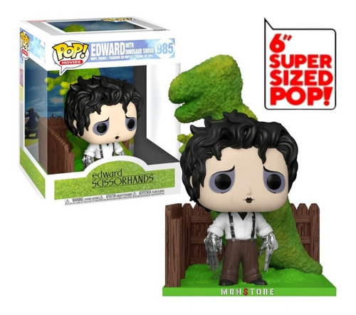 Funko Pop Edward Scissorhands W Dinosaur Shrub 6 Inch #985