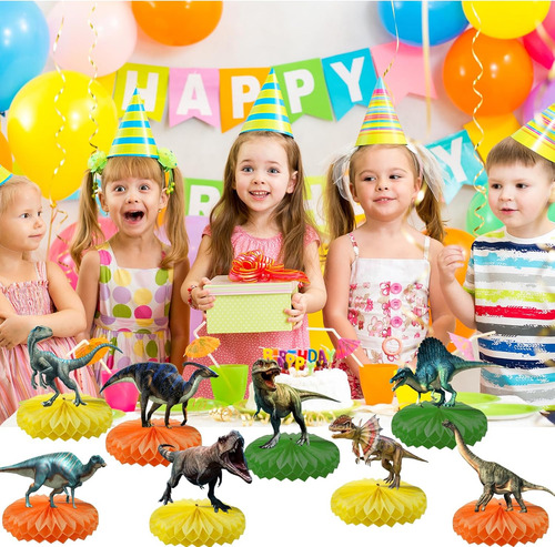 12 Piezas De Suministros Para Fiesta De Cumpleaños De Dinosa