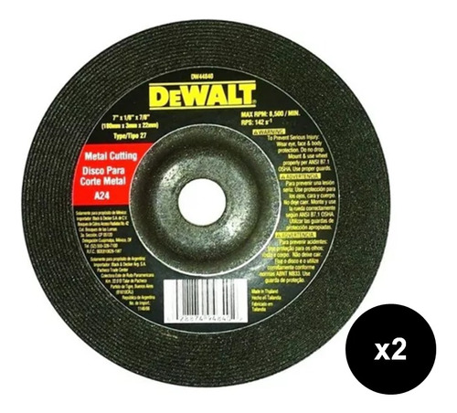 Disco Dewalt Corte Metal 7x1/8x7/8 X2unidades Tienda -