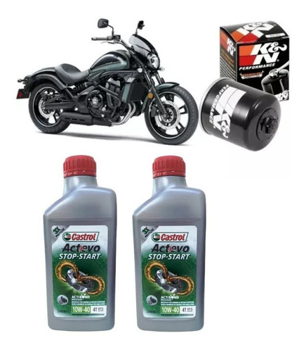 Castrol 10w40 Troca Óleo Vulcan 650 Kn303