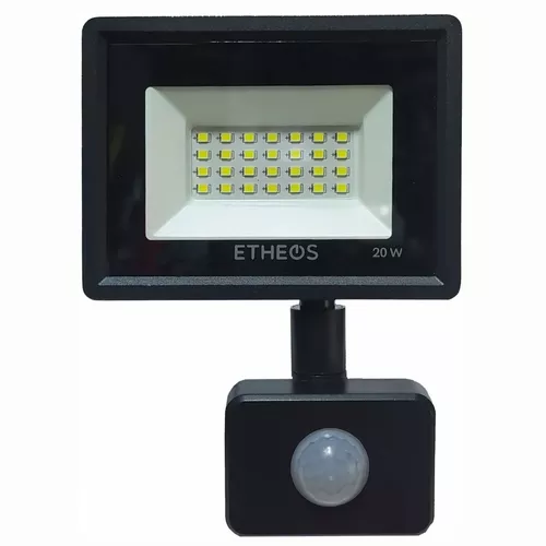 Reflector Proyector Led Exterior 20w 1600l Sensor Movimiento