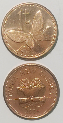 Moneda De Papua Nueva Guinea 1 Toea - 2004 Sin Circular