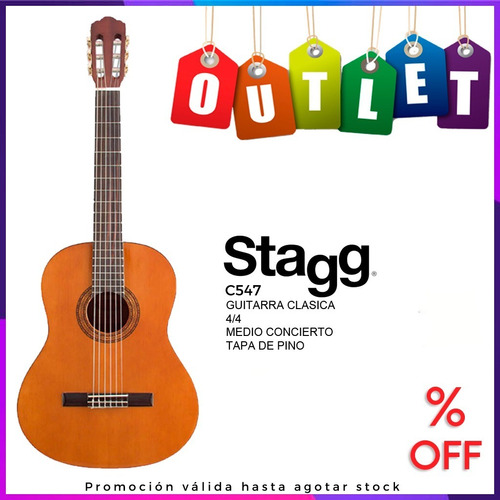 Imagen 1 de 6 de Guitarra Criolla Clásica 4/4 Pino Stagg C547 2 Outlet