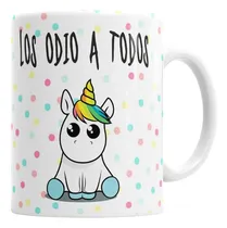 Comprar Taza De Cerámica Los Odio A Todos Unicornio Pony - Con Caja