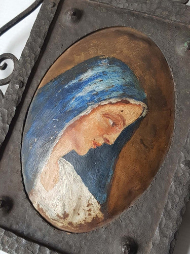 Imagen 4 de 10 de Antiguo Porta Retrato En Hierro Forjado 7o 1432