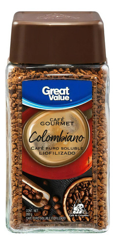 Cafe Colombiano Soluble Great Value 200 Gr