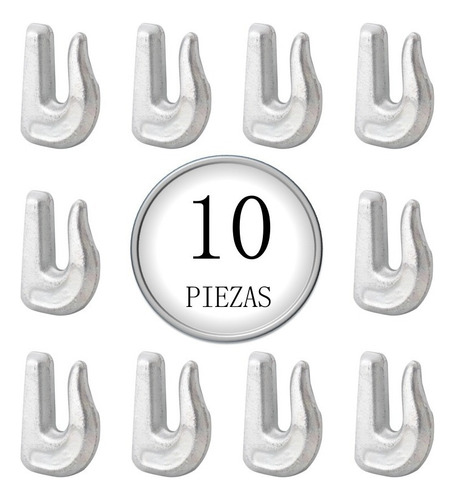 10 Ganchos De Sujeción Galvanizado Soldable 3/8´´ Weston P