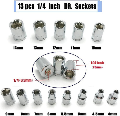 Imagen 5 de 6 de Caja Set Herramientas Manuales 46 Piezas Con Chicharra