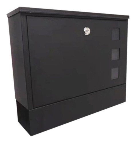 Buzón De Pared Resistente Al 36 Cm X 30 Cm X 9,5 Cm Negro