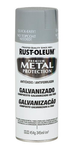 Imagen 1 de 7 de Aerosol Rust Oleum Galvanizado Anticorrosivo 454 Gr - Imagen Pinturerias -