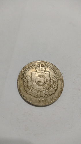 Brasil Imperio Moneda  200 Reís Año 1871 Usada 