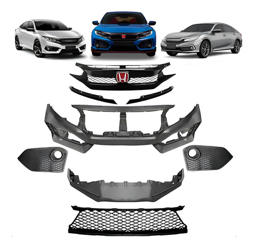 Parachoque Body Kit Honda Civic Type R G10 2017 2018 19 2021