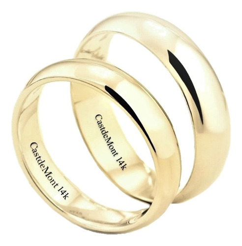 Argollas Matrimonio 4mm 1pieza Oro 14k Clasica Anillos Boda