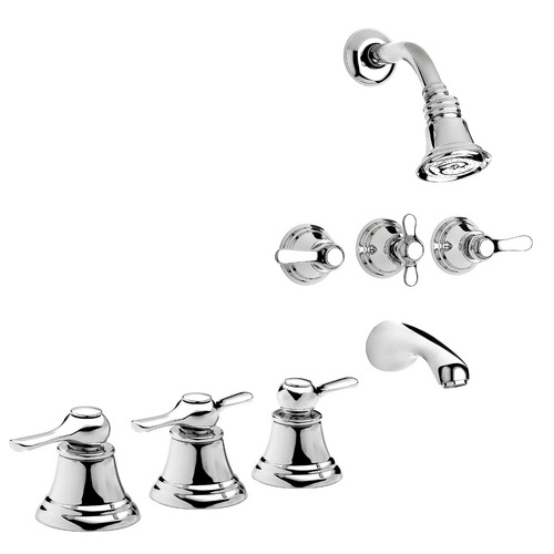 Combo Grifería Peirano Burgos Lever Ducha Embutir + Bidet Ahora 12 Y 18