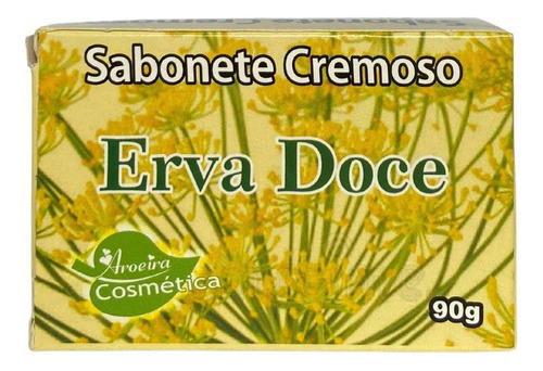 Kit Com 12 Sabonete Cremoso Natural Erva Doce 90g - Aroeira