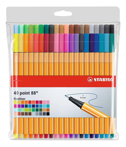 Set 40 Stabilo Point 88 Fineliner Tiralíneas Puntafina