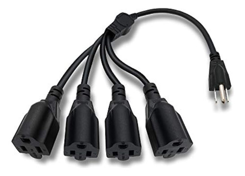 Nahao 3 Clavijas 1 A 4 Toma De Corriente Cord Splitter Cord 