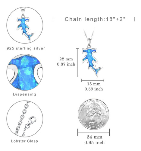 Colar De Tubarão Sczklaq Para Mulheres, Shark Necklace Mart