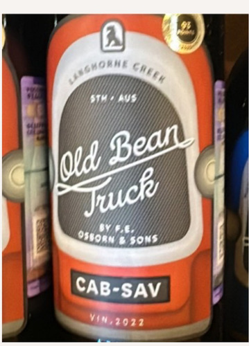 Vinho Australiano The Old Bean Truck Cab.sauv./ Cx 6 Un.
