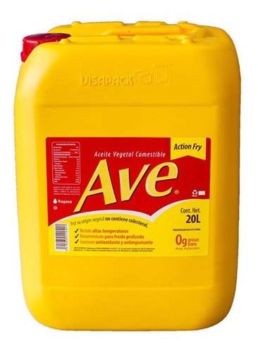 Aceite Vegetal Ave De 20 Litros