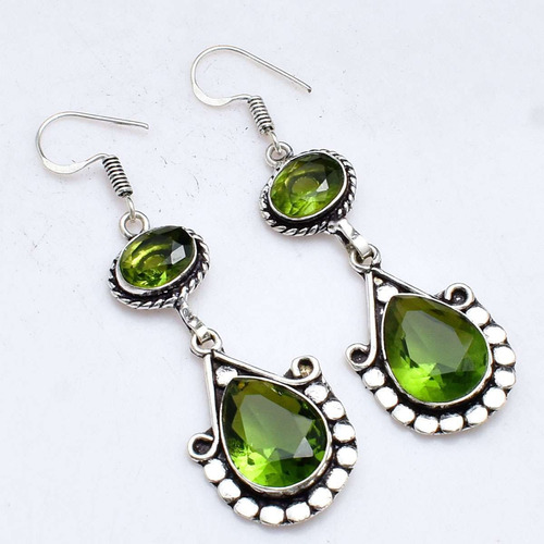 Aros Artesanales En Plata Y Peridoto