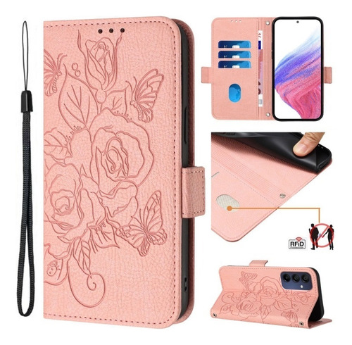 Funda Rosas Con Estampado For Samsung Galaxy A16/a54/a24