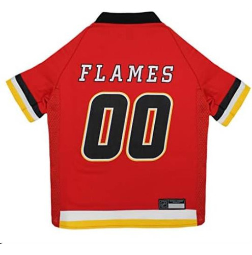 Camiseta Nhl Calgary Flames Para Perros Y Gatos, Talla Xs. -