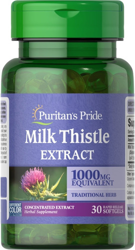 Puritan's Pride | Milk Thistle Extract | 1000mg | 30 Softgel