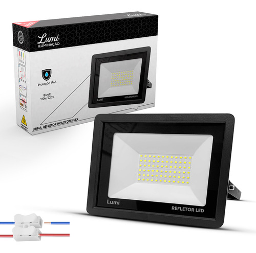 Refletor Projetor Holofote Led 200w 6500k Branco Frio