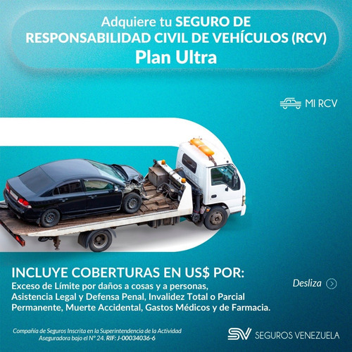 Imagen 1 de 6 de Seguro De Responsabilidad Civil De Vehículo (rcv) Plan Ultra