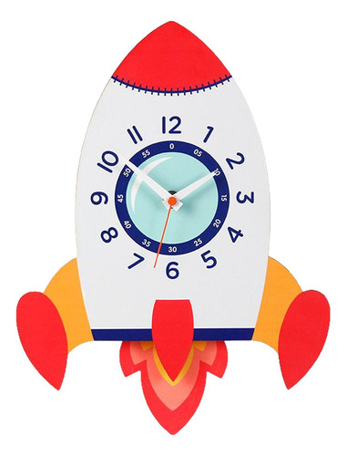 Reloj De Pared De Dibujos Animados Relojes Colgantes Cohete
