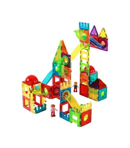 Set de construcción magnético Braintoys Imanix Tobogán 134 piezas en caja