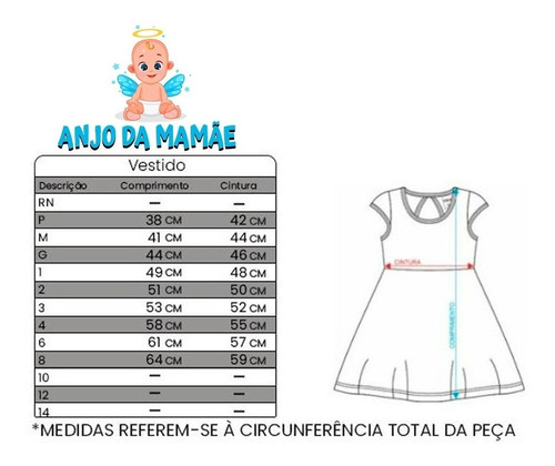 Vestido Infantil Menina Barra Arredondada E Detalhe Manga