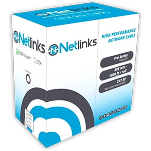 Cable Utp Cat 6e 70/30 Interior 305 Mt Netlink 