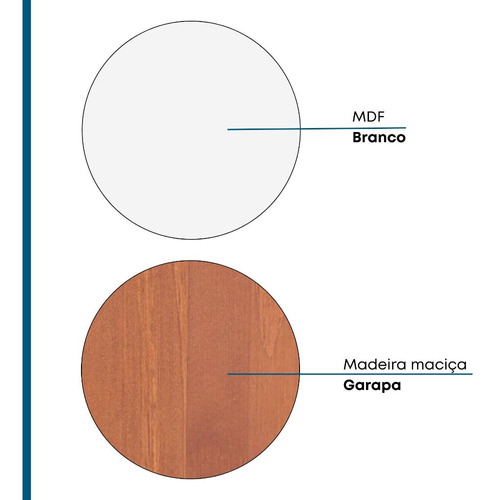Rack Para Tv Até 50 Em Madeira E Mdf Moby Artemobili Cor Branco/Garapa