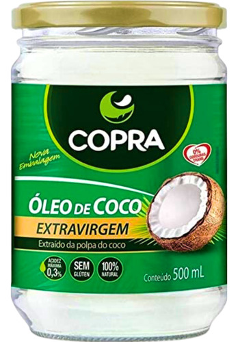 Óleo De Coco Extra Virgem 500ml Copra