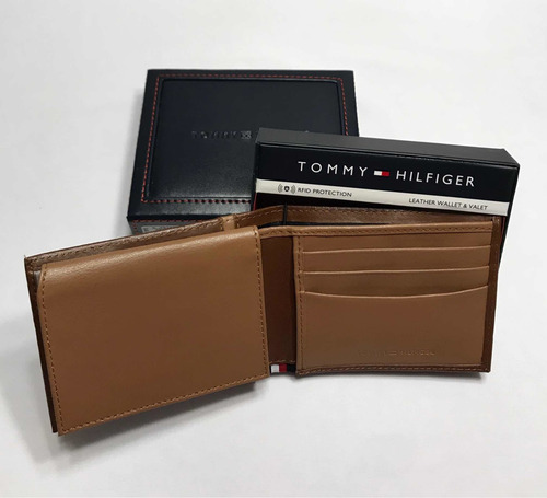 Cartera Tommy Hilfiger Hombre Piel Cafe Bifold Original M49