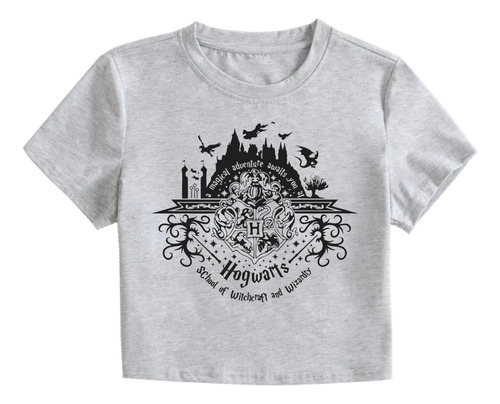 Remera Hogwarts Corta Wizard Potter Harry Hechiceria