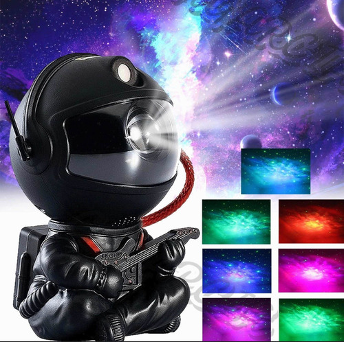 Proyector De Estrellas Con Diseño De Astronauta Negro .