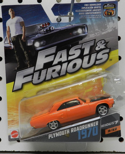 Mattel Fast And Furious Plymouth Roadrunner 1970 Usa