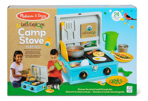 Melissa & Doug Let's Explore Camp Stove Play Set - 24 Piezas