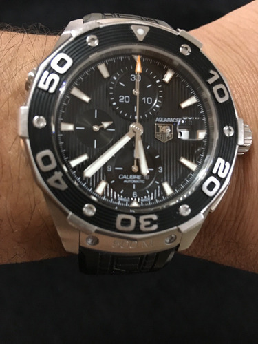 Tag Heuer Aquarecer 500 44mm Automático Cronógrafo Safira