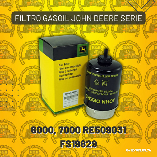 Filtro Gasoil John Deere Serie 6000, 7000 Re509031 Fs19829