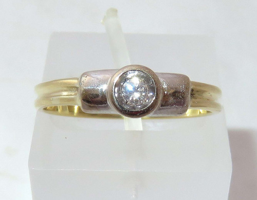 Promoção Pocao2005- Anel Ouro 18k 750 Solitário Diamante 301