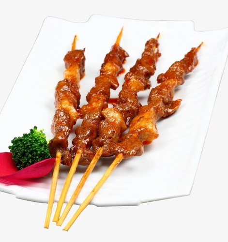 450 Palos Gruesos De Anticuchos Bamboo 40cm *5mm Brochetas