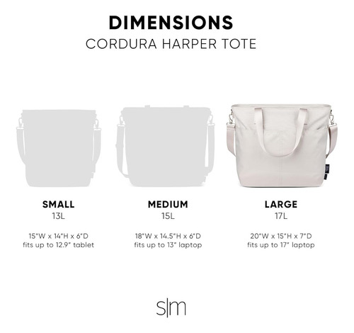 Bolso Tote Portatil Grande Resistente Agua Compartimentos
