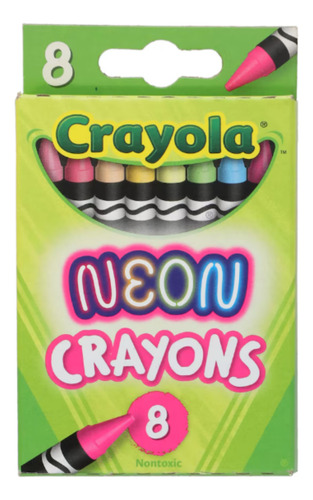 Crayola Neon Crayons Con 8 Crayolas