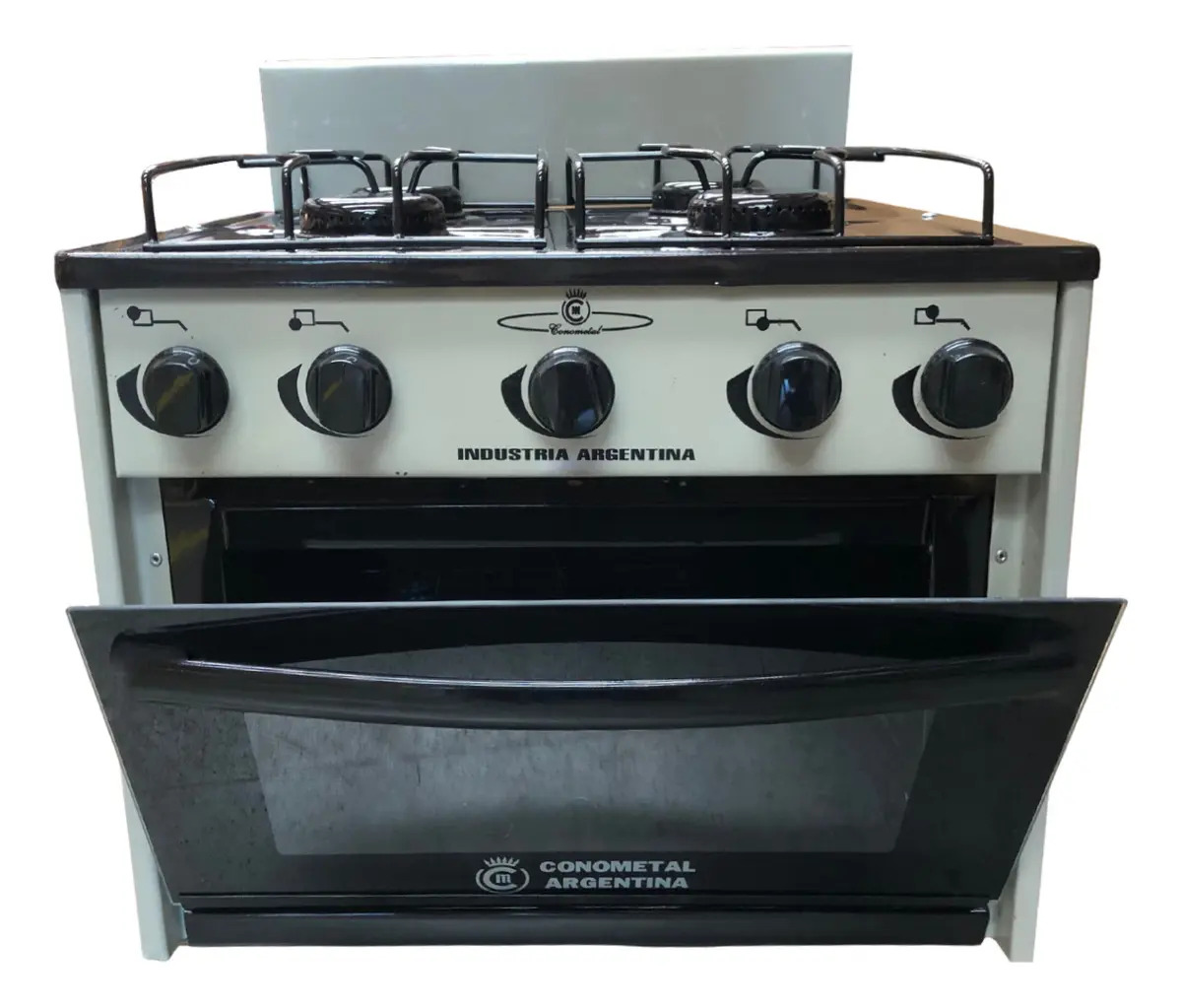 Anafe Cocina 4 Cuatro Hornallas Con Horno Para Gas Envasado Color Beige