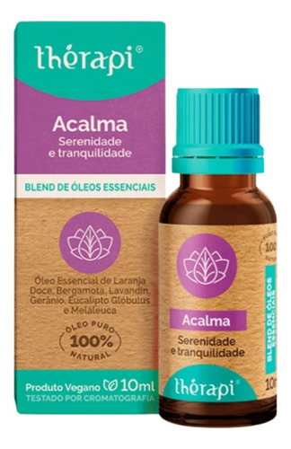 Óleo Essencial Blend Acalma Serenidade Tranquildade Thérapi